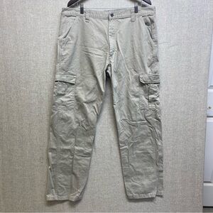 Wrangler Cargo Jeans Men 38 X 32 Beige Khaki Tan Casual Workwear Denim Pants